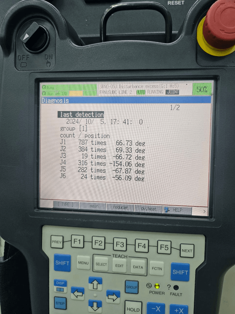 Revisión, registro y diagnóstico por corrientes, colisiones, sobrecorriente y torques 2
